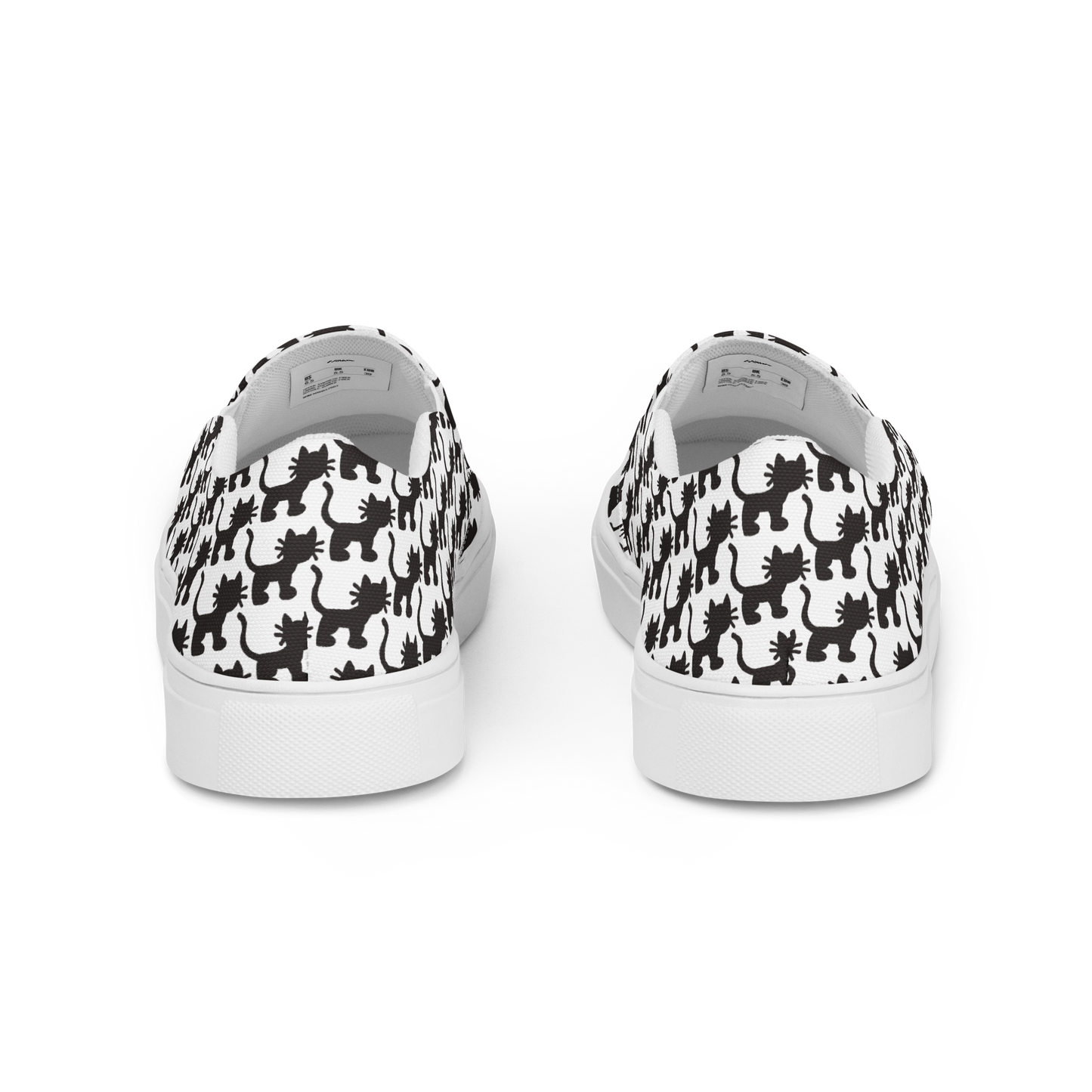 "Checker Cat" Women’s Slip-on Canvas Shoes