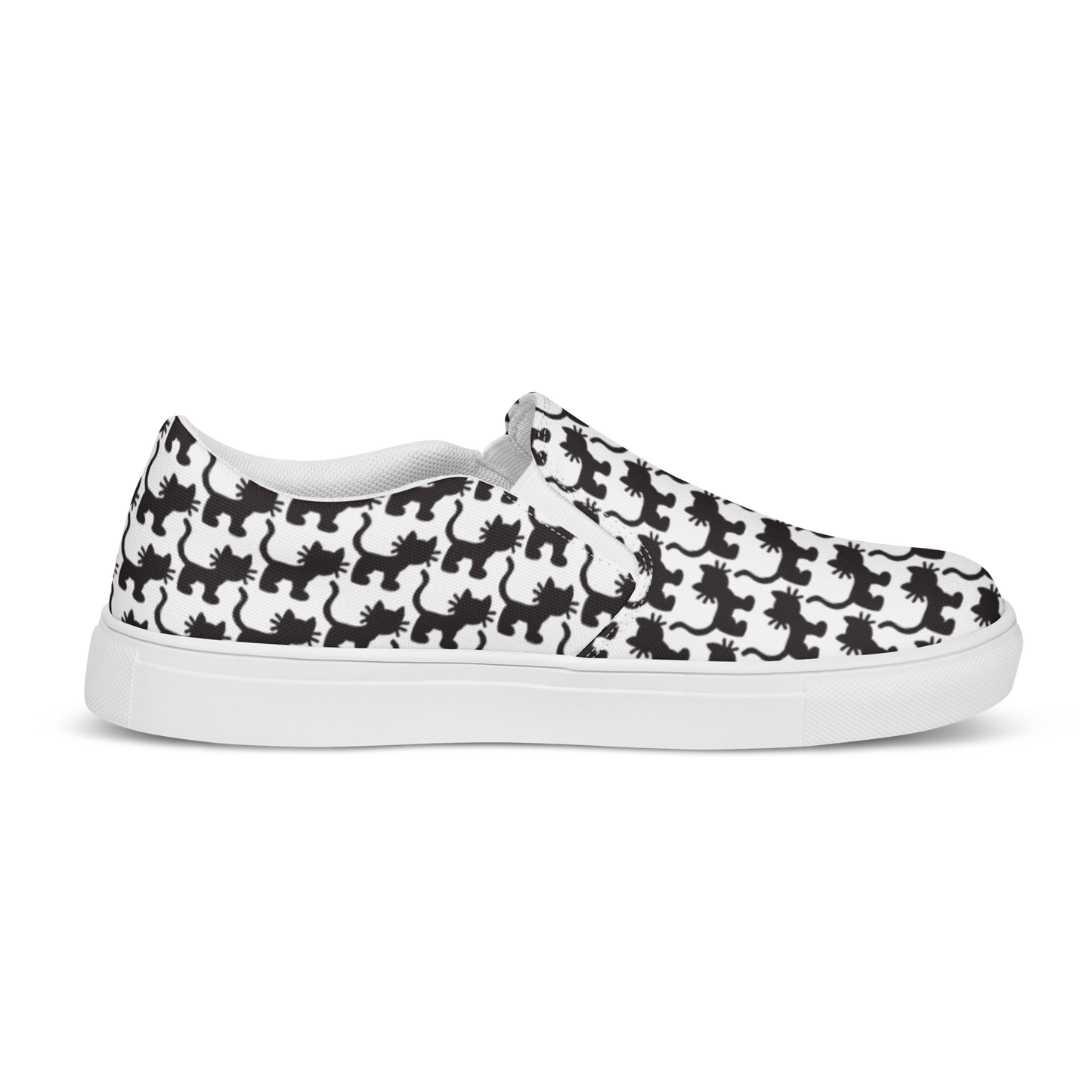 "Checker Cat" Women’s Slip-on Canvas Shoes