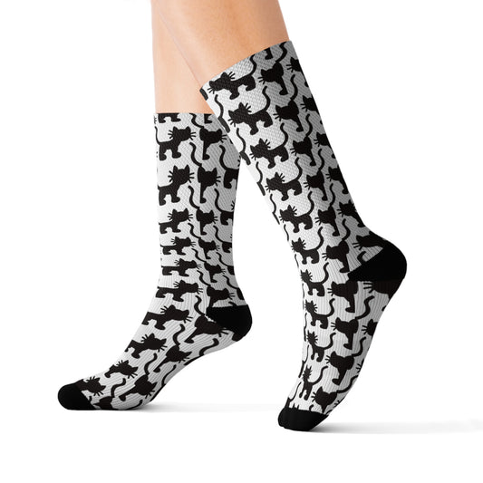 "Checker Cat" Socks