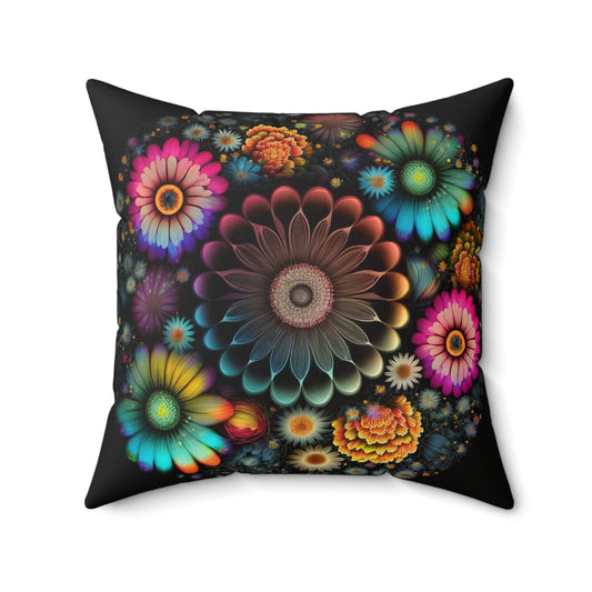 "Kaleidoscope" Spun Polyester Square Pillow