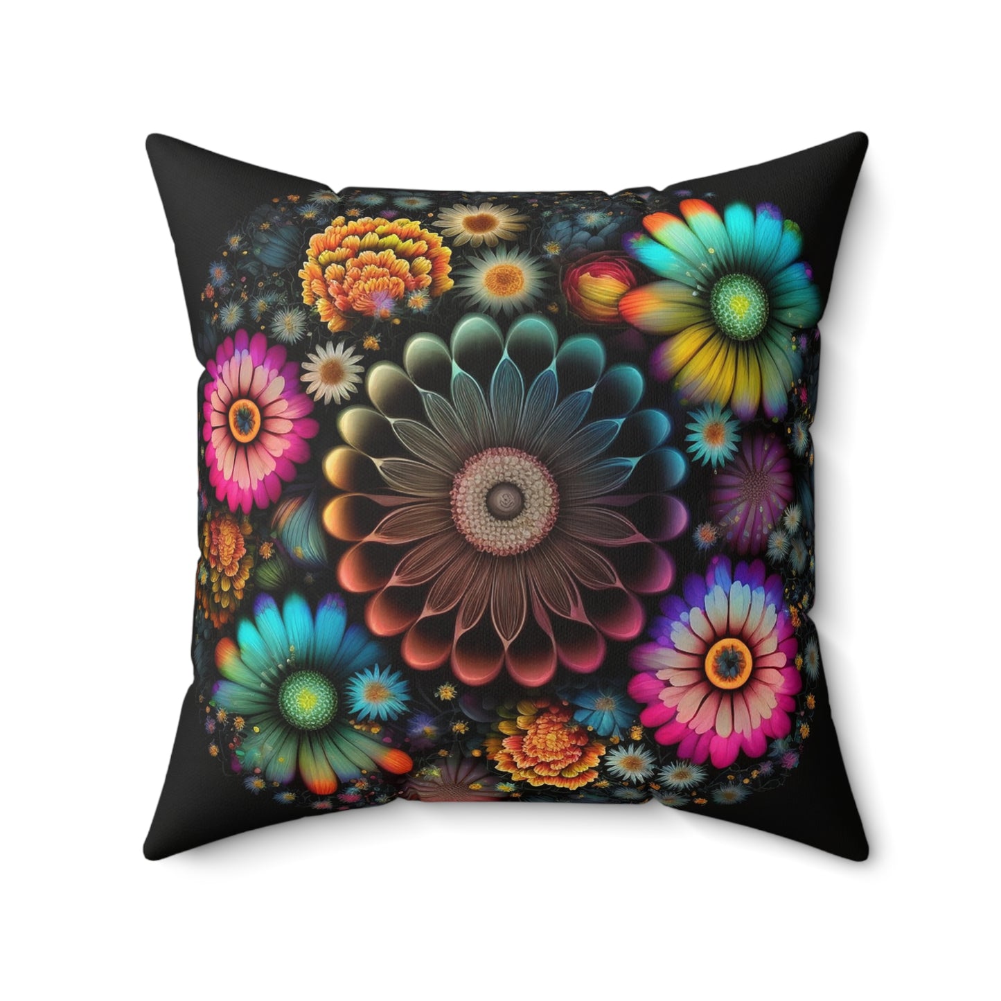 "Kaleidoscope" Spun Polyester Square Pillow