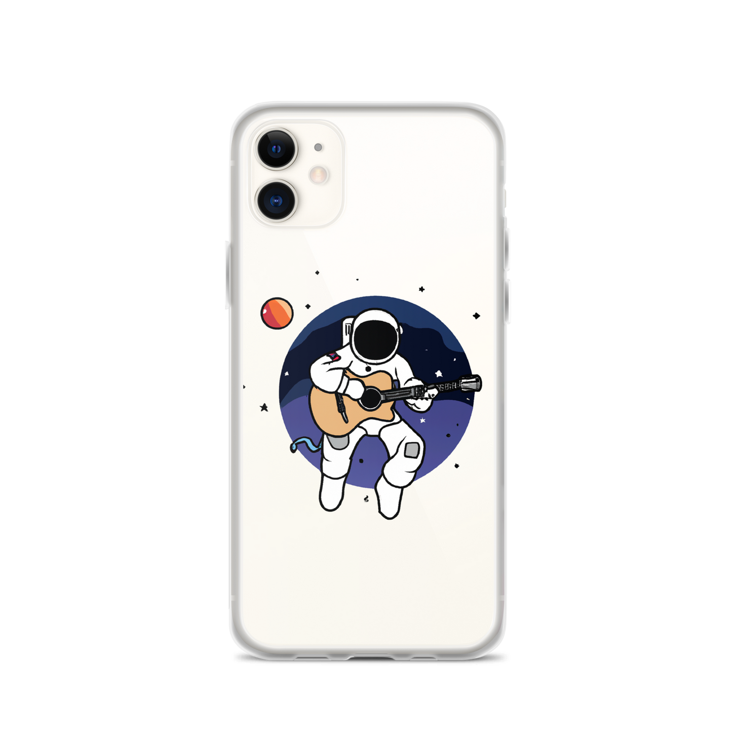 "Acoustic Astronaut" Clear iPhone Cases