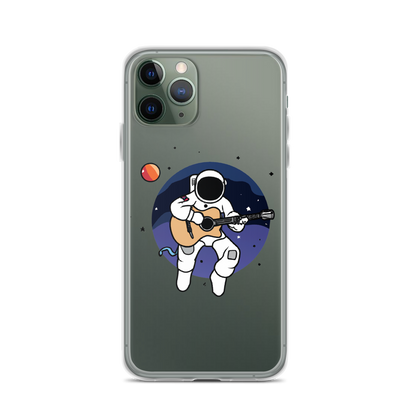 "Acoustic Astronaut" Clear iPhone Cases