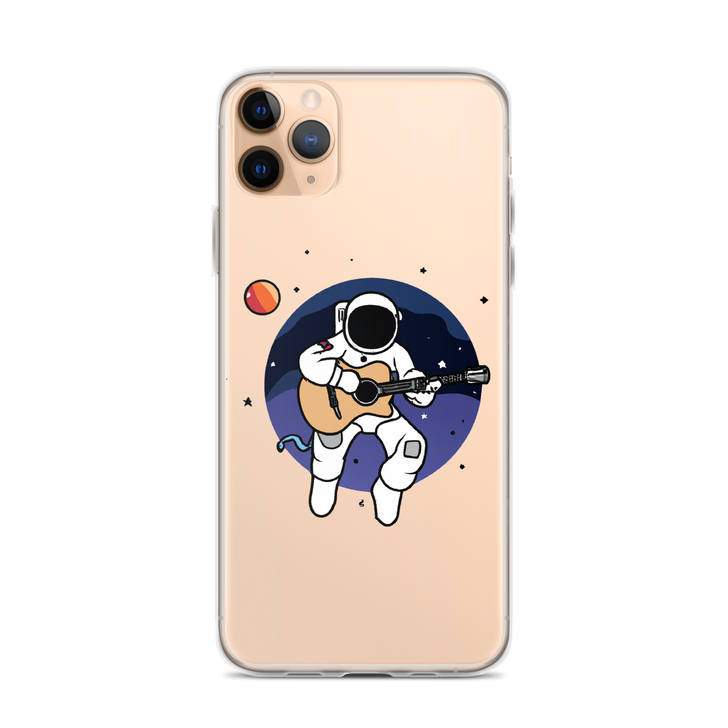 "Acoustic Astronaut" Clear iPhone Cases