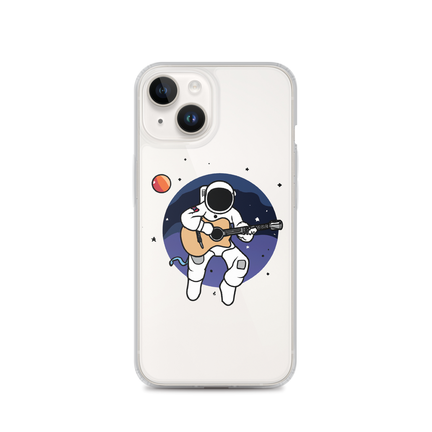"Acoustic Astronaut" Clear iPhone Cases