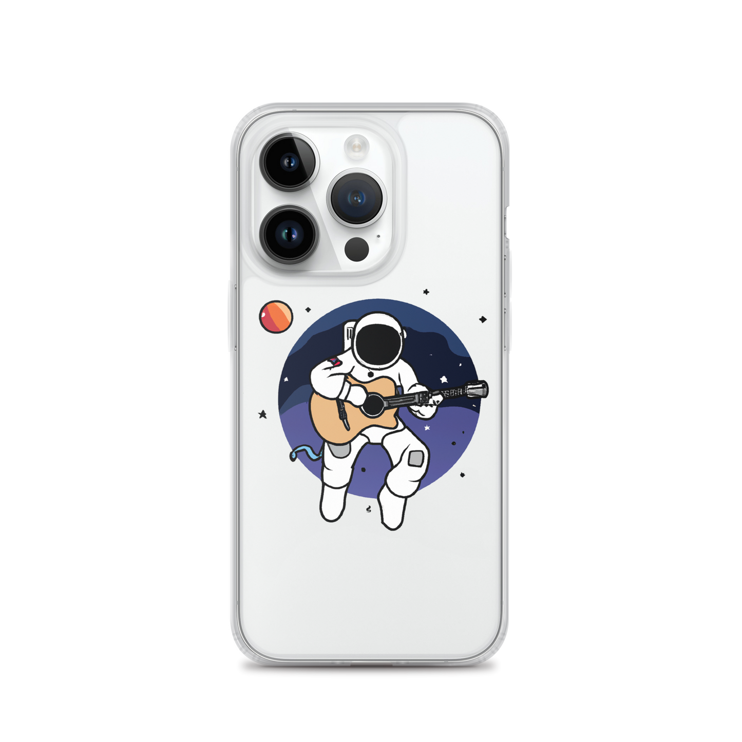 "Acoustic Astronaut" Clear iPhone Cases