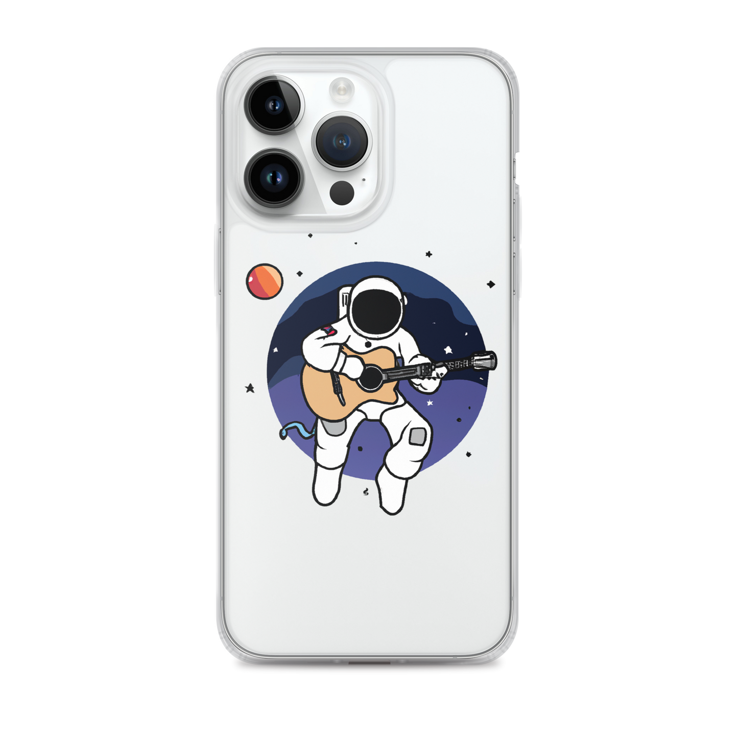 "Acoustic Astronaut" Clear iPhone Cases