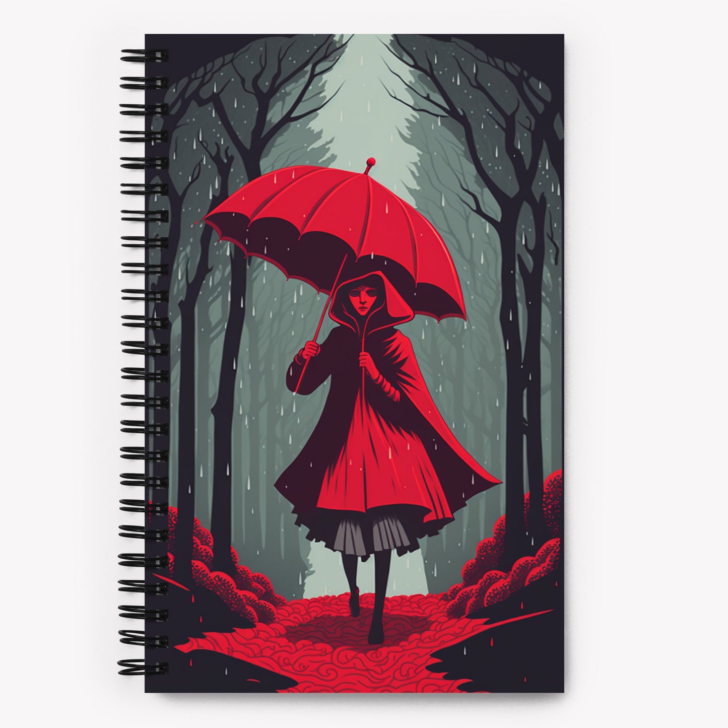 "Red in the Woods" Spiral Notebook