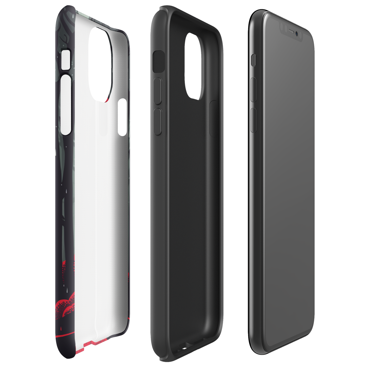 "Red in the Woods" Tough iPhone Cases