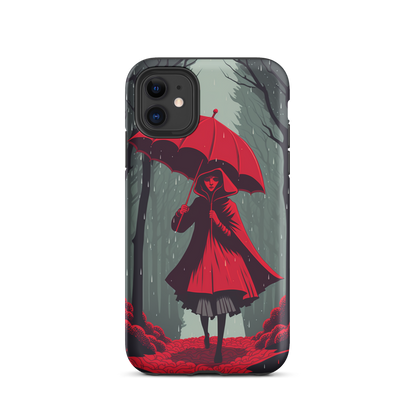 "Red in the Woods" Tough iPhone Cases