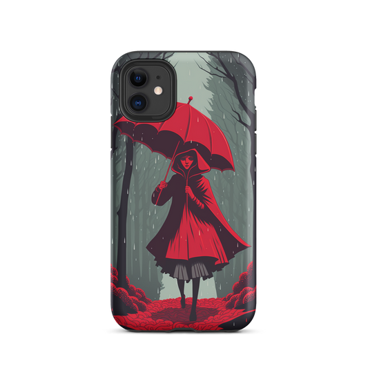 "Red in the Woods" Tough iPhone Cases