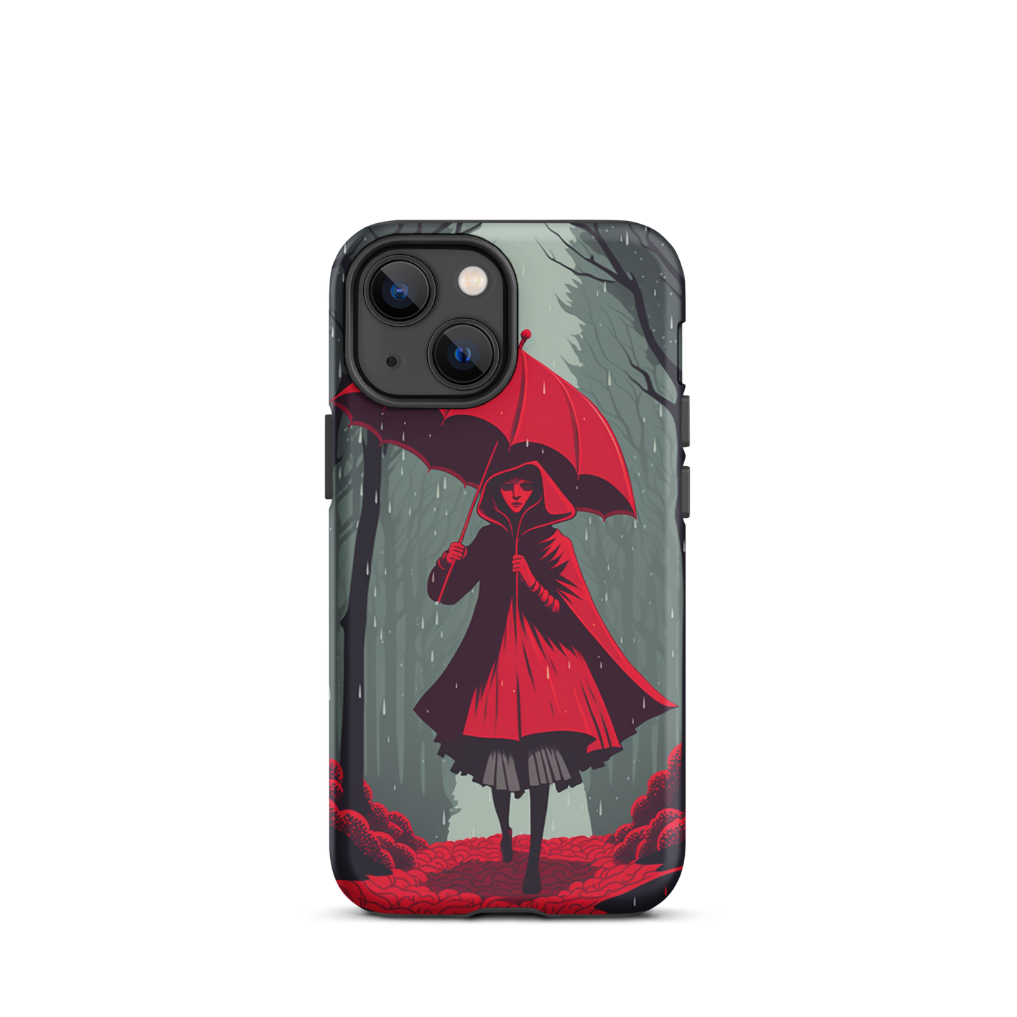 "Red in the Woods" Tough iPhone Cases
