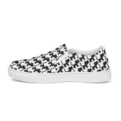 "Checker Cat" Women’s Slip-on Canvas Shoes