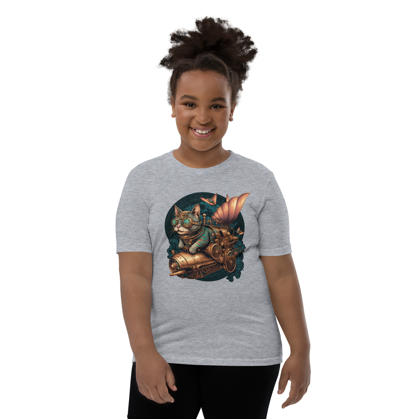 "Steampunk Kitty" Unisex Youth T-Shirt